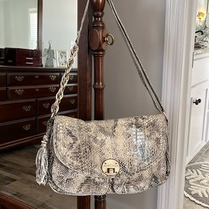 Elliot Lucca Leather Snake Print Handbag/Crossbody